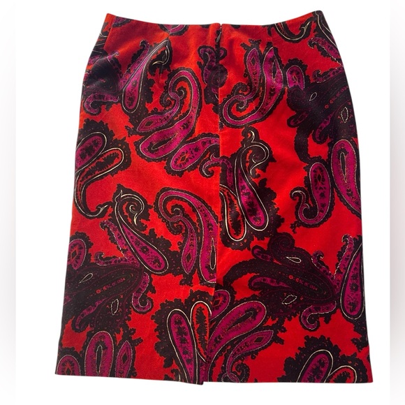 Talbots Dresses & Skirts - Talbots Paisley Velvet Texture Pencil Skirt Size 2